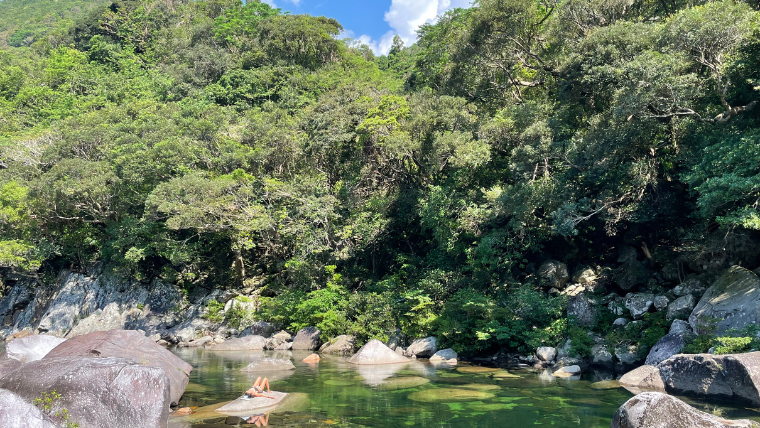 alt="Nap by the river"